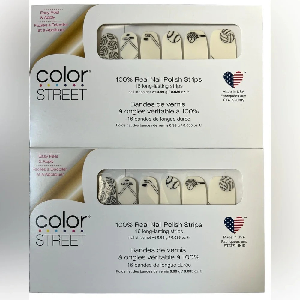 Color Street Game On x 2 nail stickers sports decals sealed new